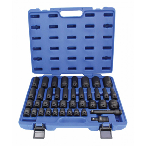 Impact socket set 40 pcs 1/2" Cr-Mo steel