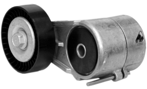 Drive belt tensioner comp