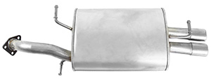 Exhaust muffler rear