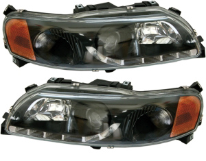 Headlamp + Corner lamp black L&R