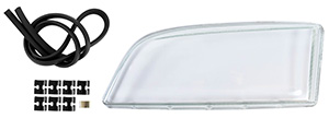 Headlamp glass crystal left