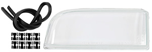 Headlamp glass crystal left