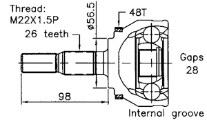 CV joint outer