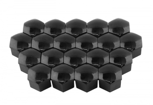 Wheel bolt cover set black 20pcs