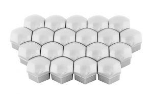 Wheel bolt cover set silver 20pcs