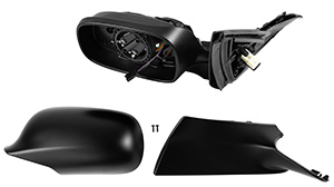 Rear view mirror w/o glass LH
